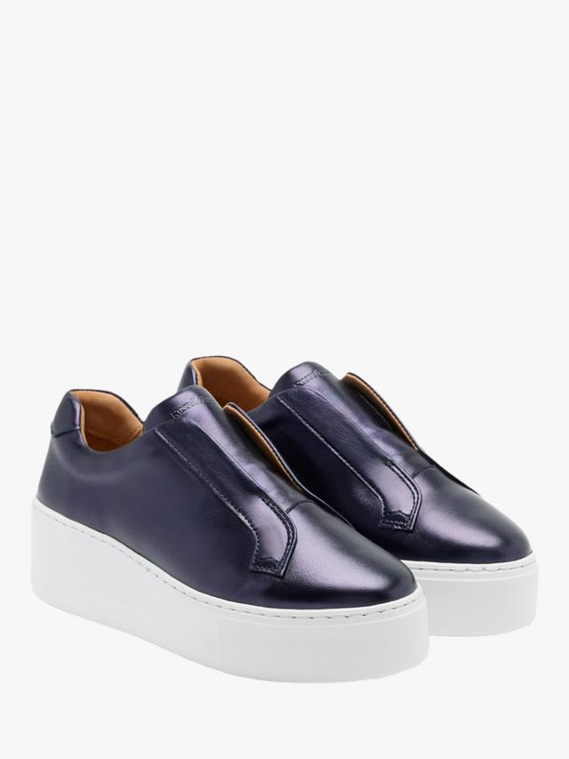 Кроссовки Park Up Leather Laceless Flatform Russell & Bromley, Blue — фото 2