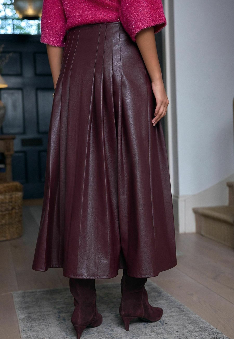 Юбка Next MIDI KILT, Berry Red/Red — фото 4