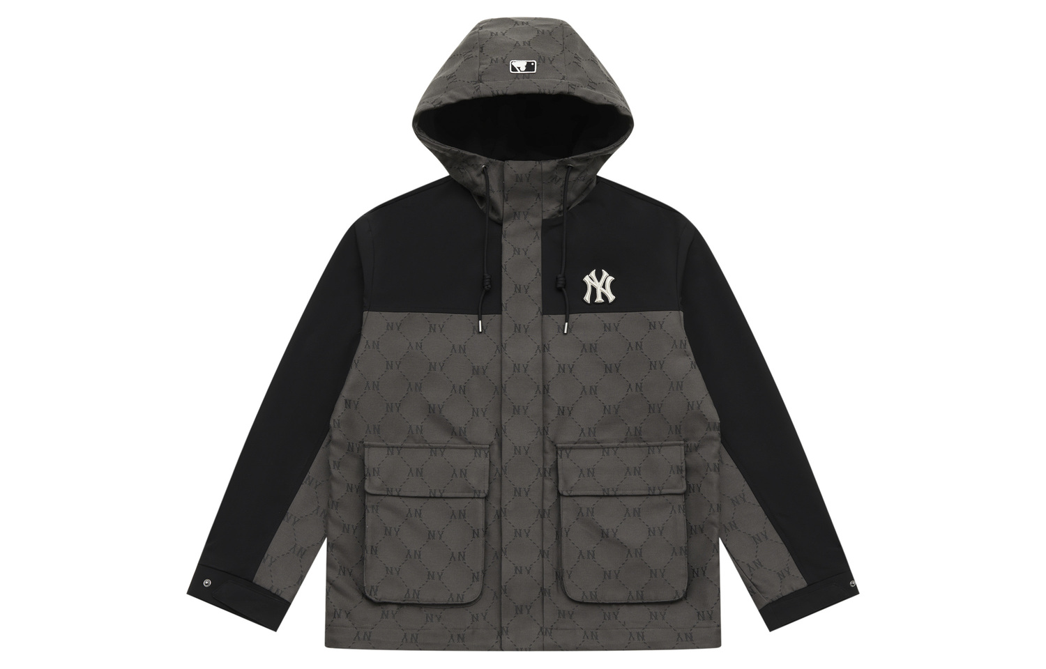

MLB Куртка унисекс Monogram Collection New York Yankees SS25 темного угольно-серого цвета, Dark Charcoal Gray