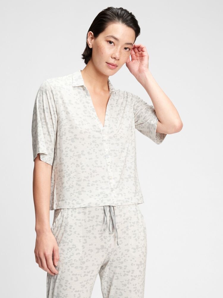 

Пижамный топ из модала Gap, белый