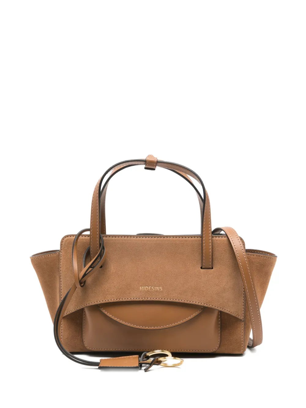 

Сумка-тоут с замшевыми вставками Hidesins, коричневый