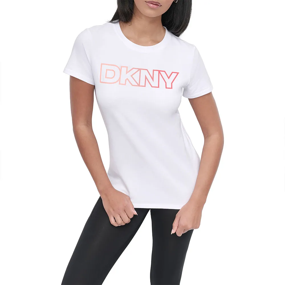 

Футболка с коротким рукавом DKNY Ombre Outline Logo, белый