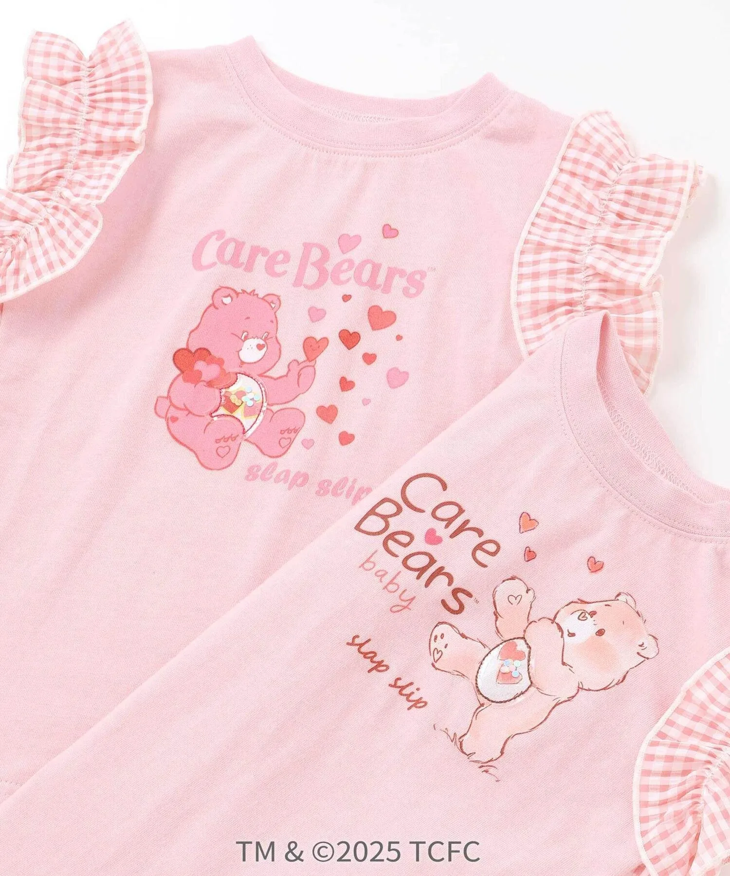 Футболка Care Bears *SLAP SLIP с иллюстрацией, рукавами с завязками по бокам и оборками (80-130 см), Pink — фото 4