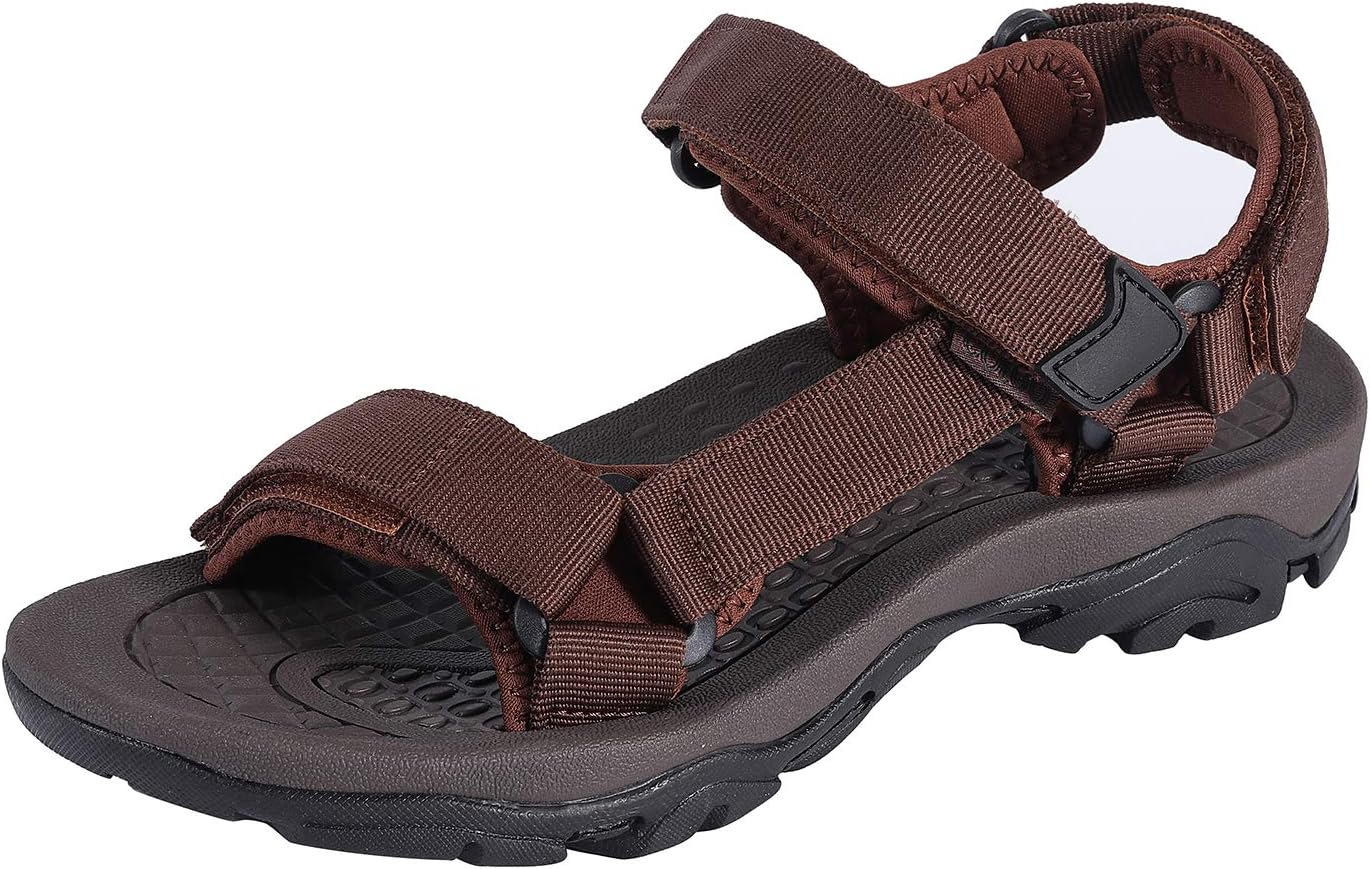 

Мужские спортивные сандалии Colgo Comfort Classic с поддержкой свода стопы для походов, активного отдыха и пляжа, водонепроницаемые, коричневый