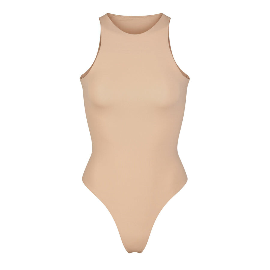 

Боди с высоким воротом SKIMS Fits Everybody, цвет Clay