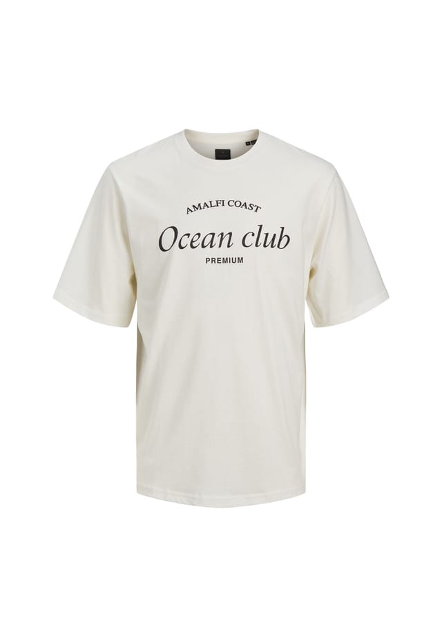 

Футболка jprblaocean club с принтом спереди из нержавеющей стали Jack & Jones, белый
