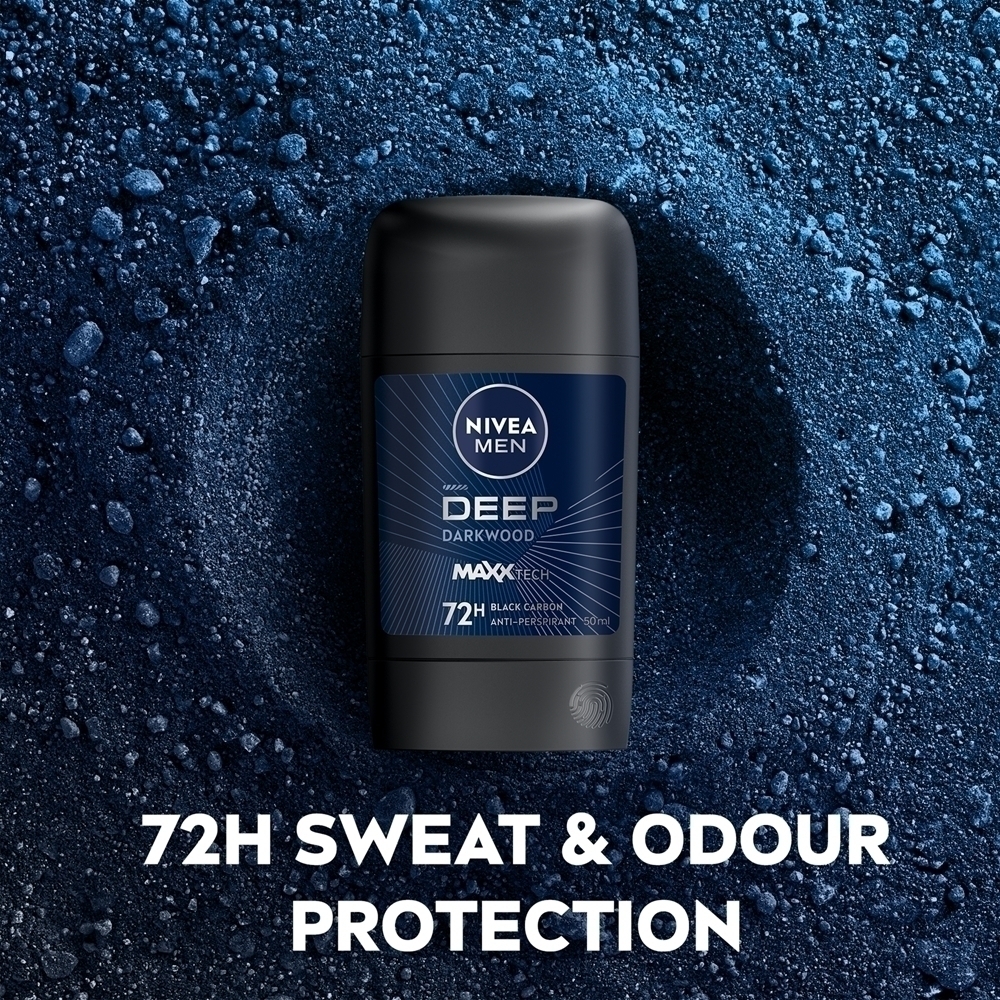 Антиперспирант-Стик для мужчин глубокого действия Nivea, black carbon dark wood 50 мл — фото 4