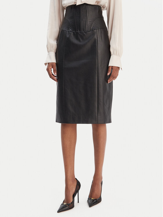 

Юбка из искусственной кожи slim fit Henley 60225SB Bardot, черный