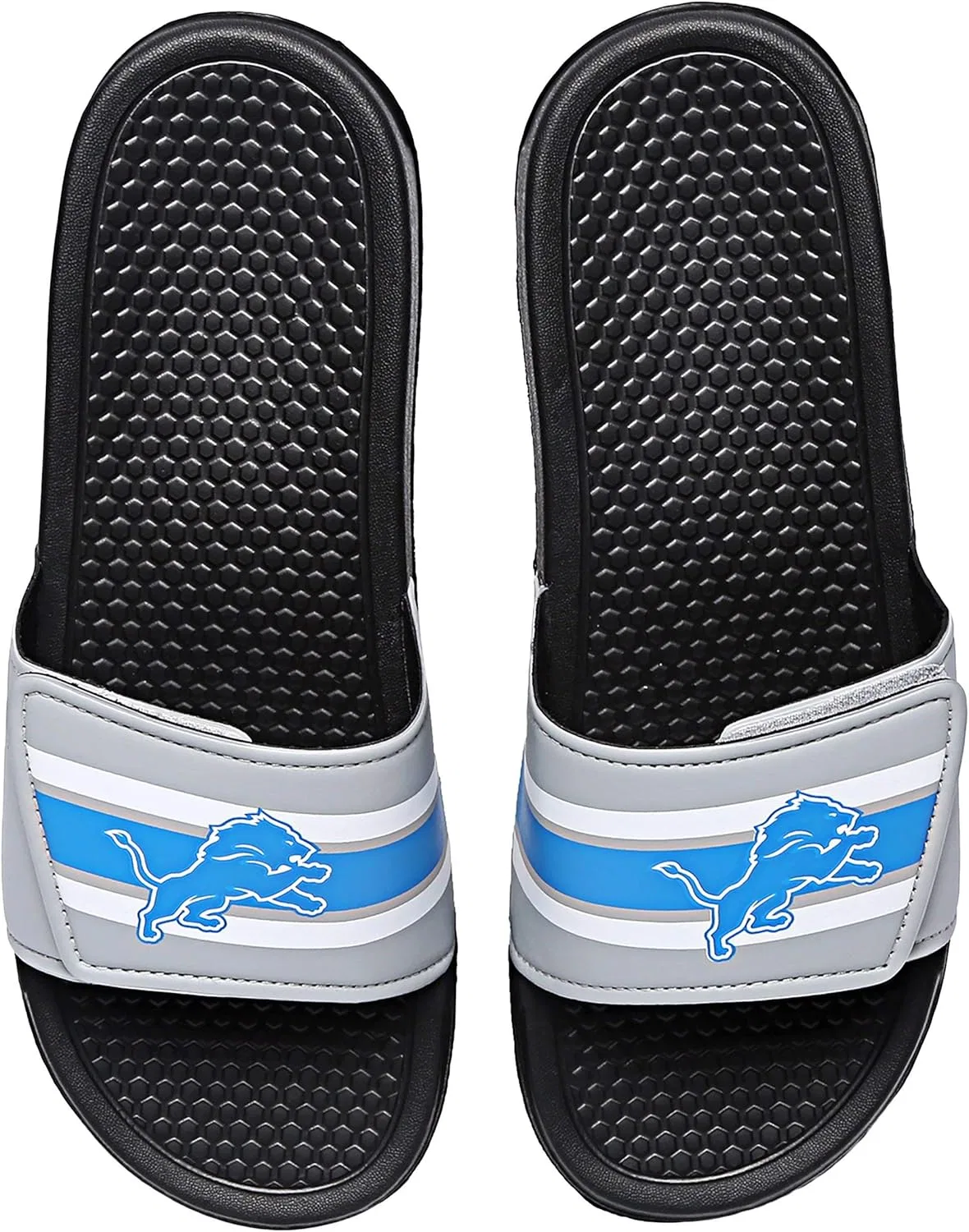 Мужские спортивные тапочки FOCO Legacy Velcro Sport Slide New York Giants Legacy Sport с застежкой-липучкой - размер Large, 3-Black Legacy Stripe — фото 2