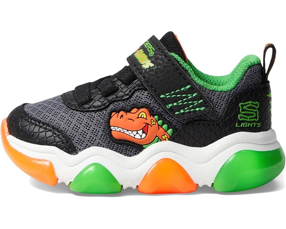 Кроссовки SKECHERS KIDS Mighty Glow 2.0, цвет Black/Orange — фото 4