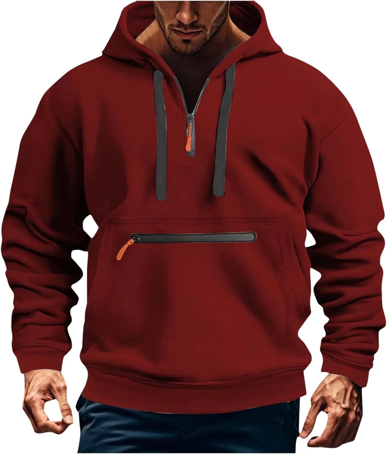 

Мужской худи с карманом, оверсайз, зимний Nantdog