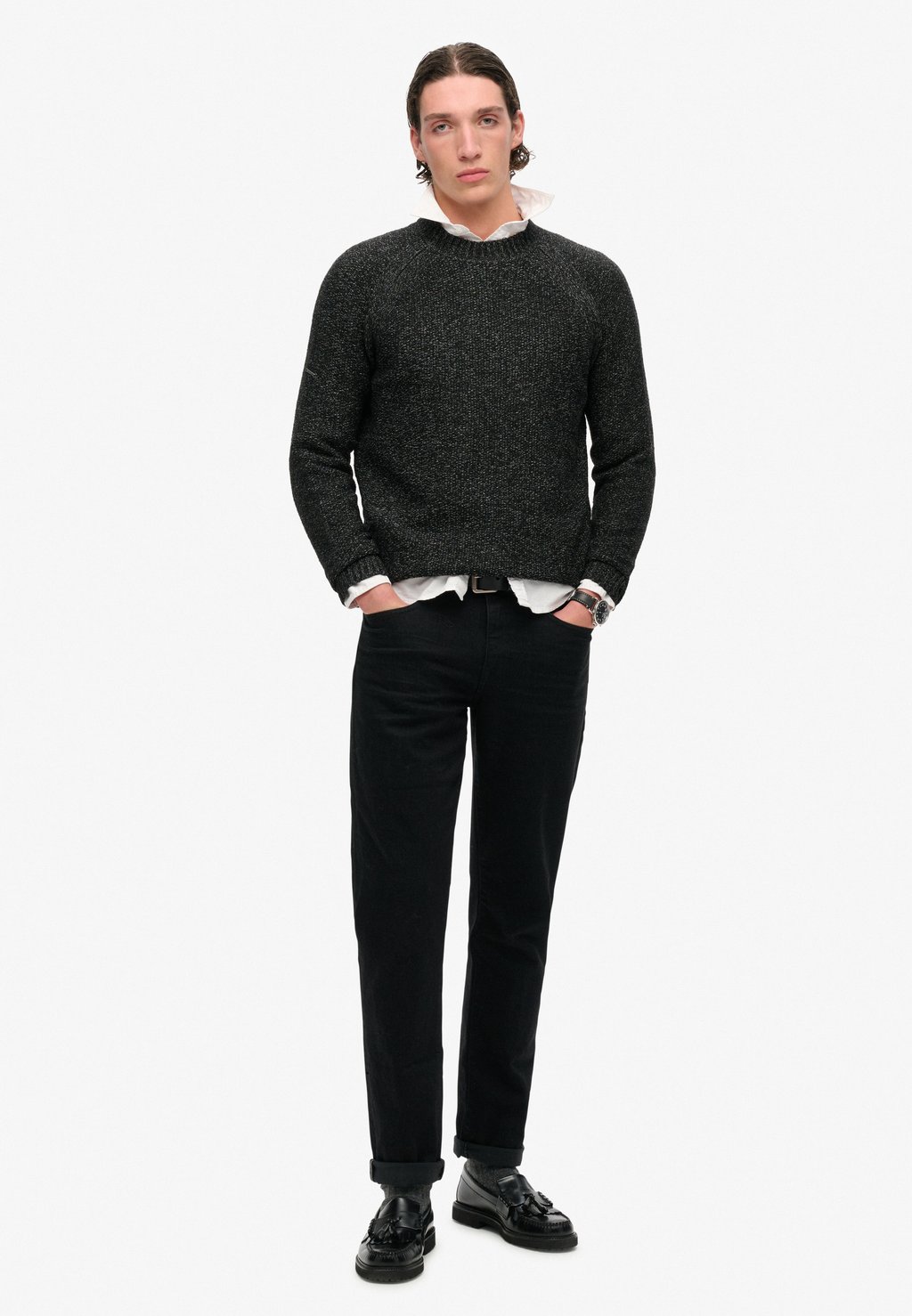 

Джемпер CHUNKY RAGLAN Superdry, черный
