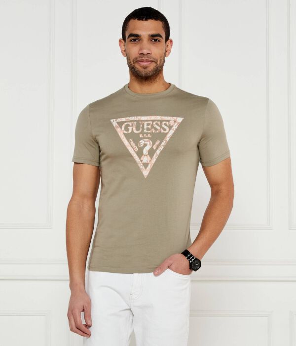 

Футболки Slim fit Guess Jeans, зеленый