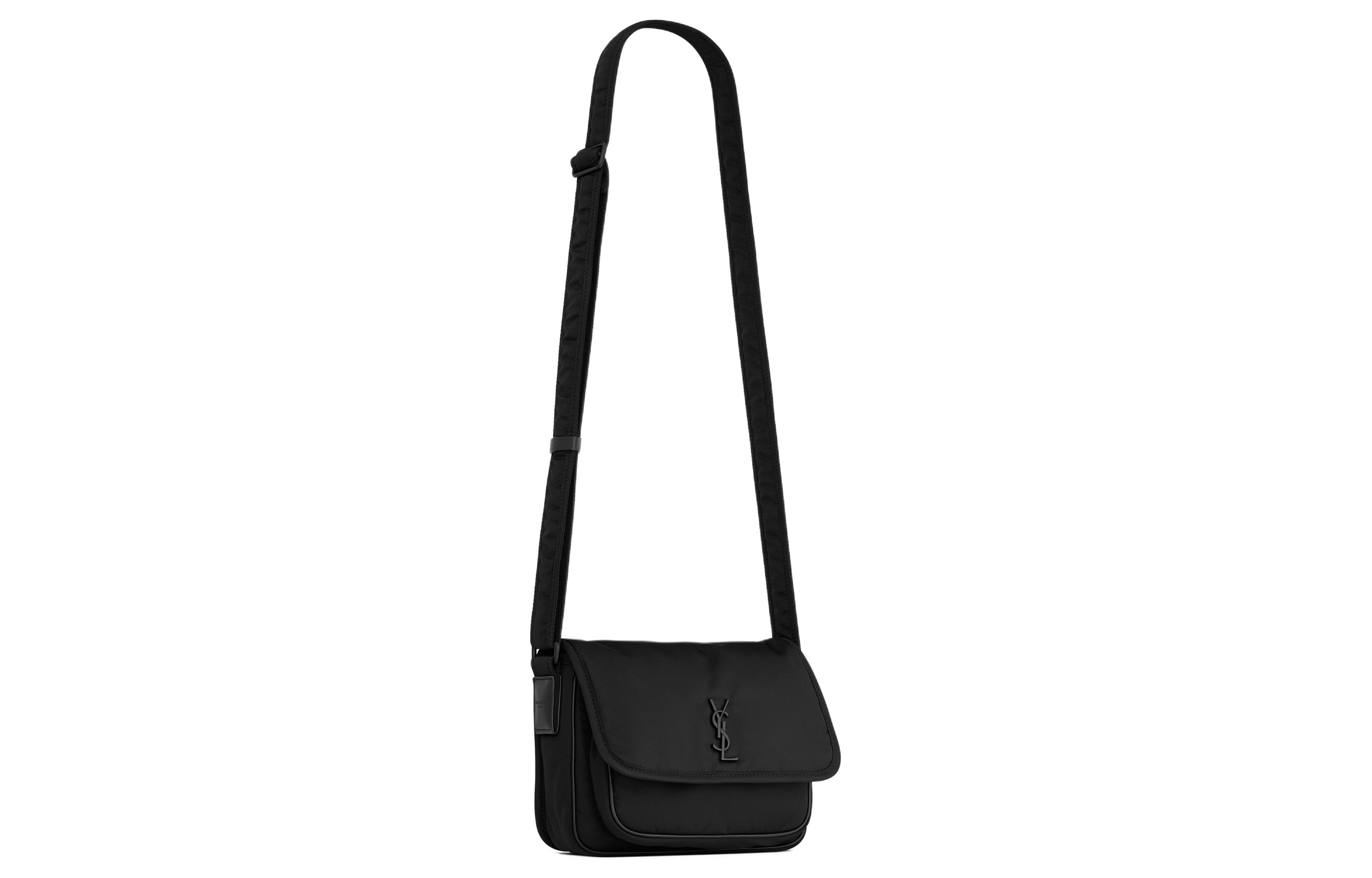 

SAINT LAURENT Сумка через плечо Niki Fabric из коровьей кожи в стиле пэчворк, мужская, черная