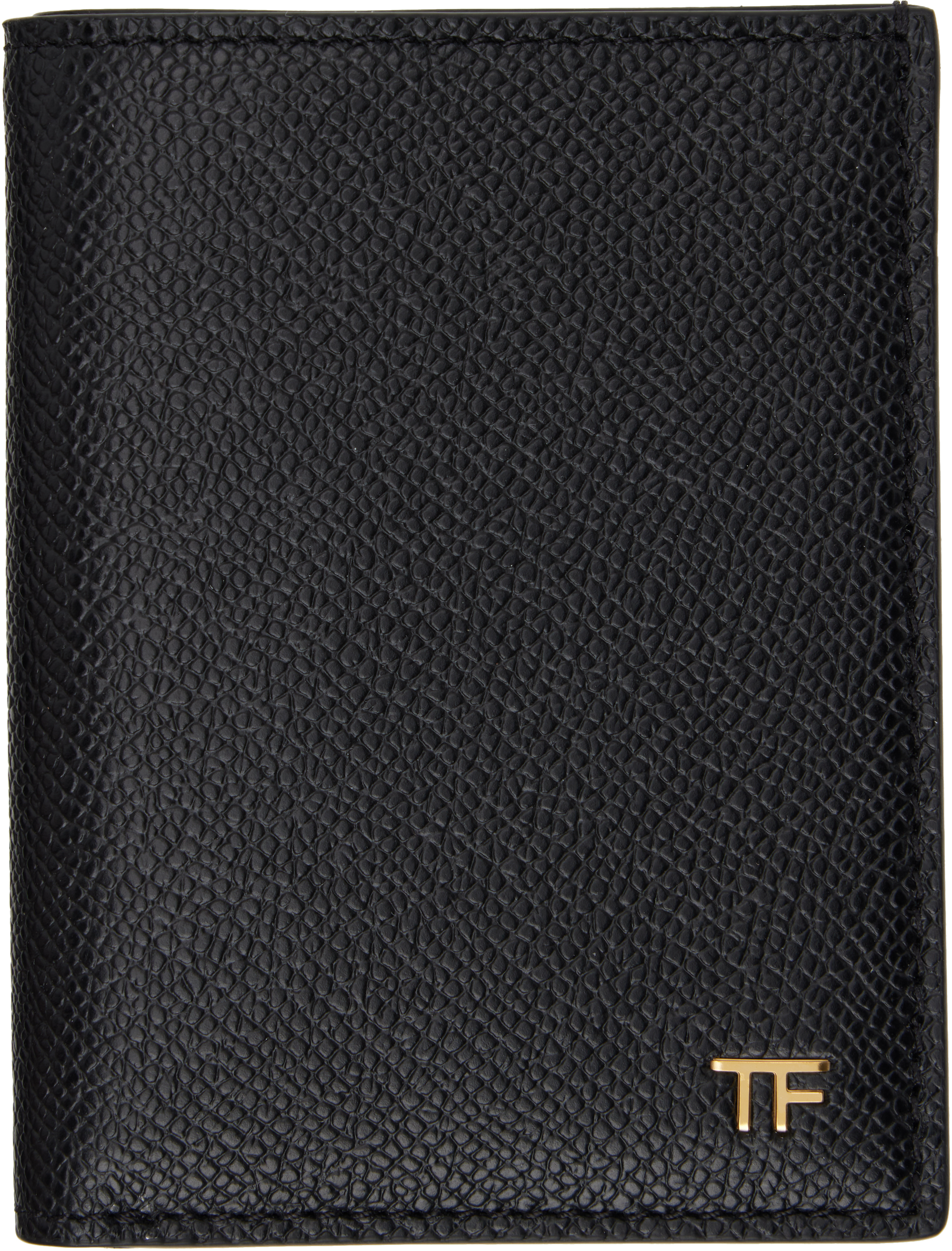 

Складной держатель для карт из мелкозернистой кожи TOM FORD, черный