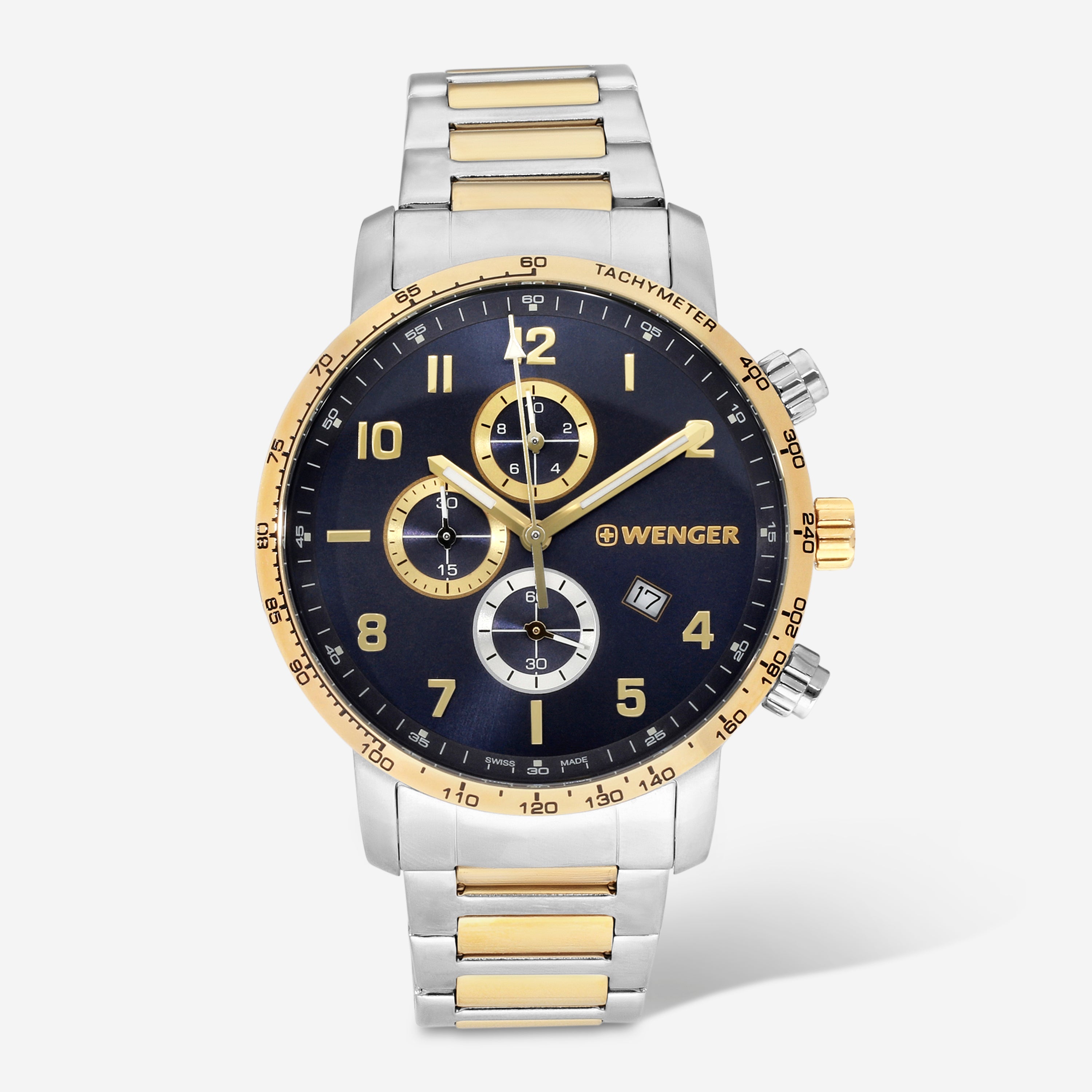 

Часы Wenger Swiss Army мужские 01.1543.112 Attitude с синим циферблатом 44 мм