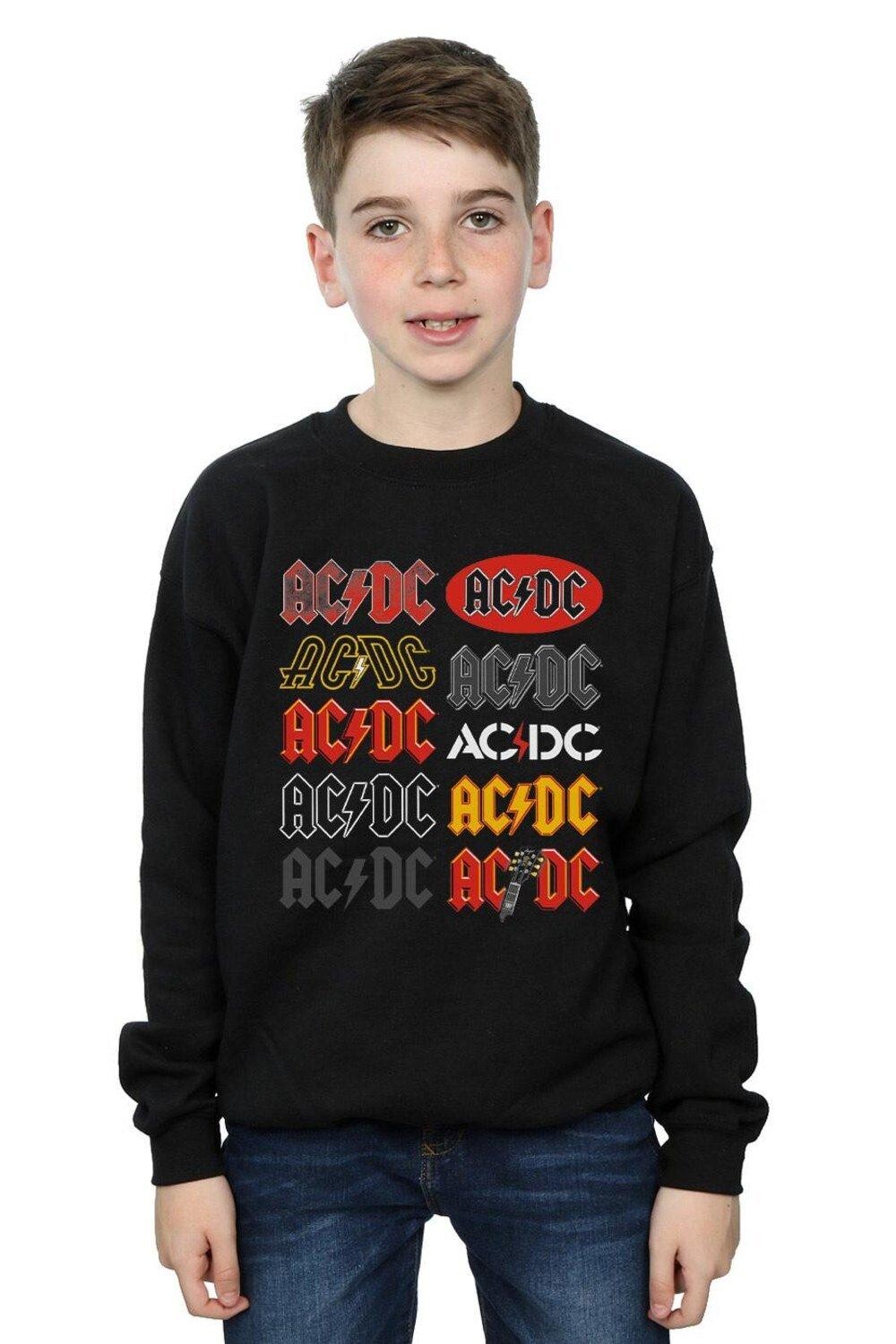 

Толстовка с несколькими логотипами AC/DC, черный