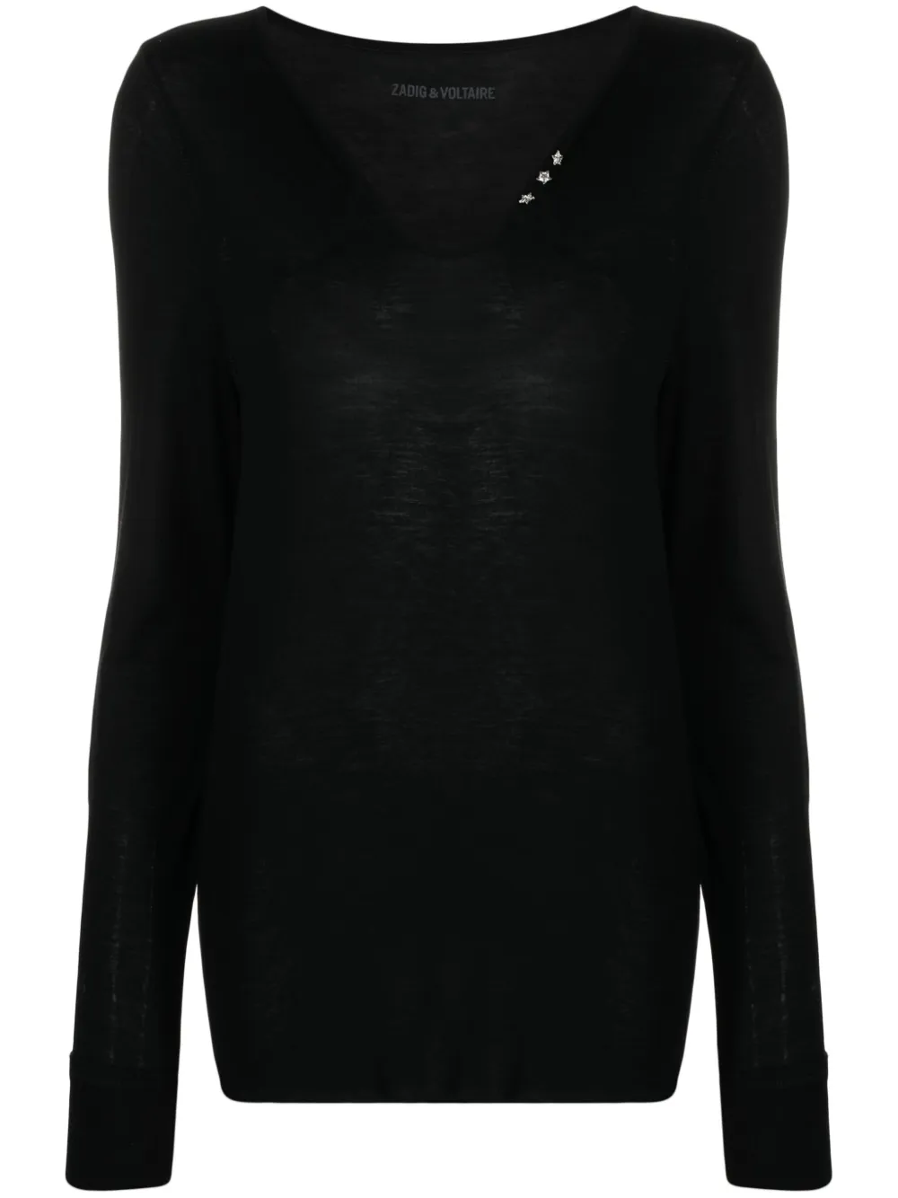 

Футболка с пуговицами Zadig&Voltaire, черный
