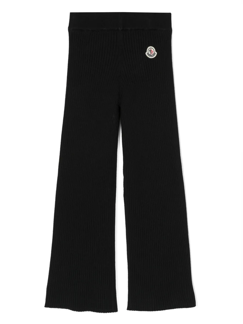 

Брюки в рубчик с нашивкой-логотипом Moncler Enfant, черный