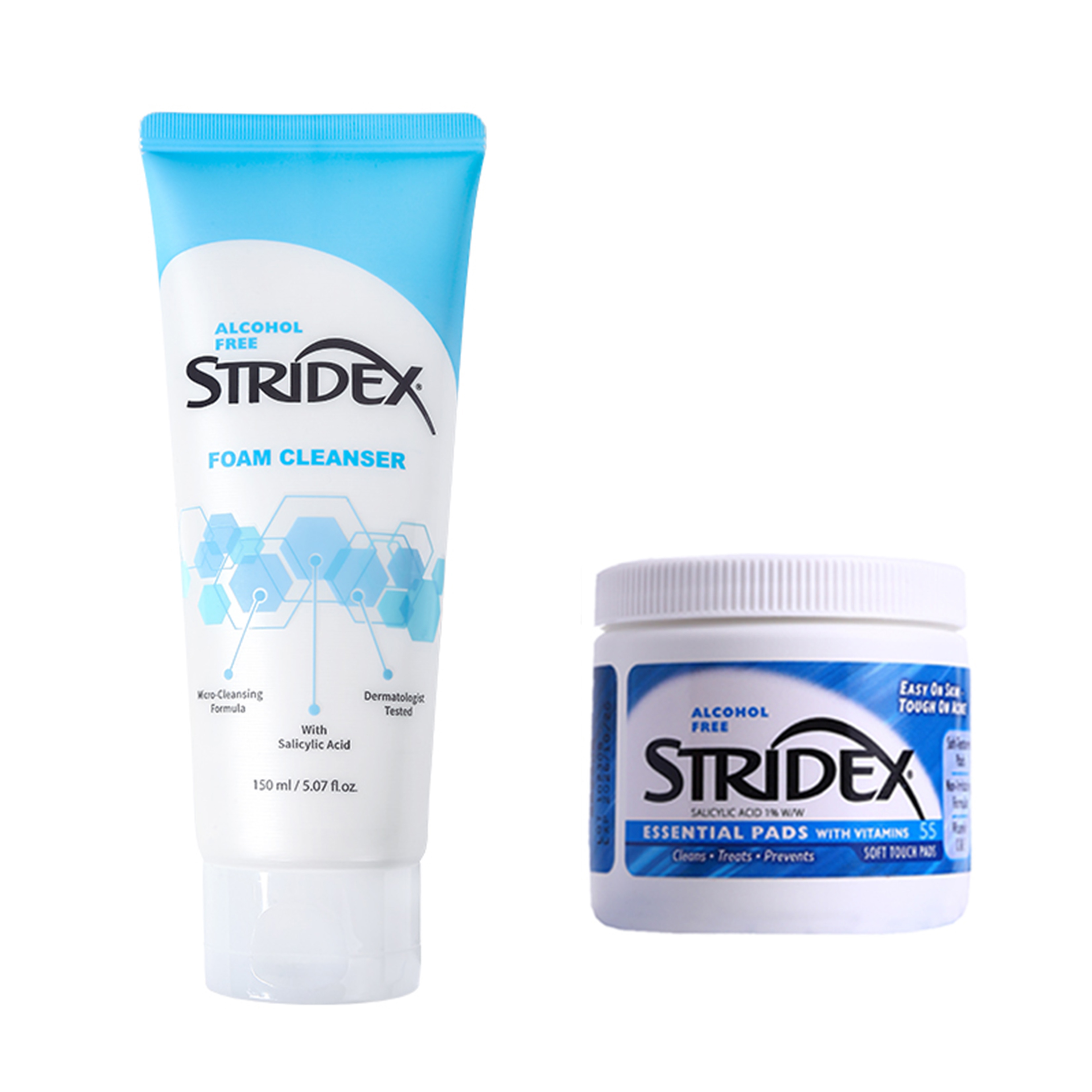 

Очищающее средство с салициловой кислотой stride набор для ухода за кожей очищающая пенка для умывания* 1 + ватные палочки* 1 коробка STRIDEX