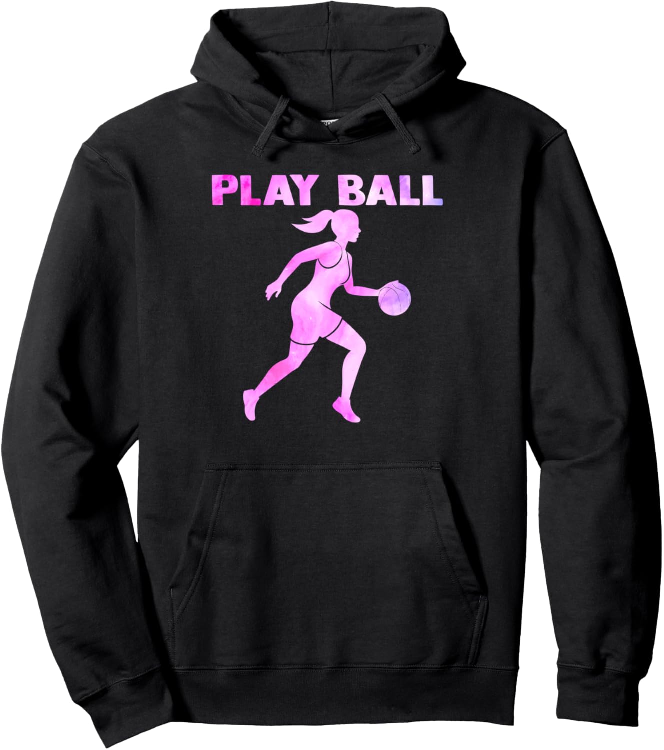 

Худи с баскетбольным мячом Basketball Player & Play Basketball Gift, черный