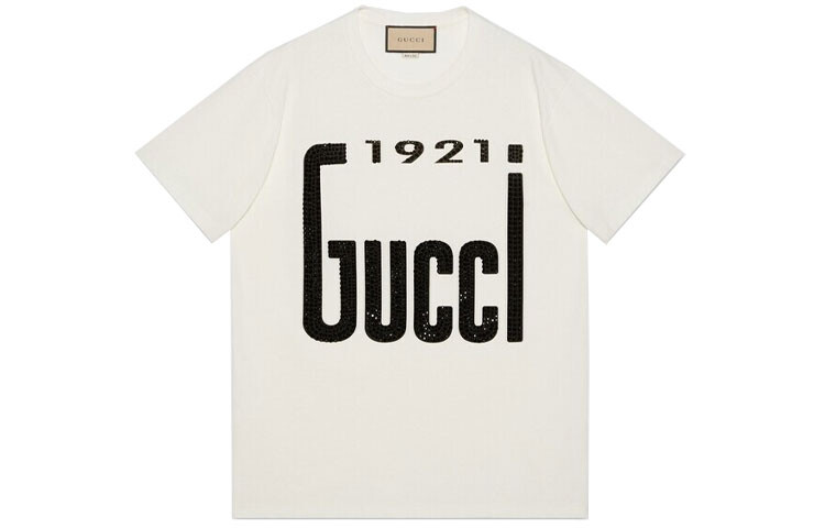 

Футболка женская Gucci 1921, белый / черный