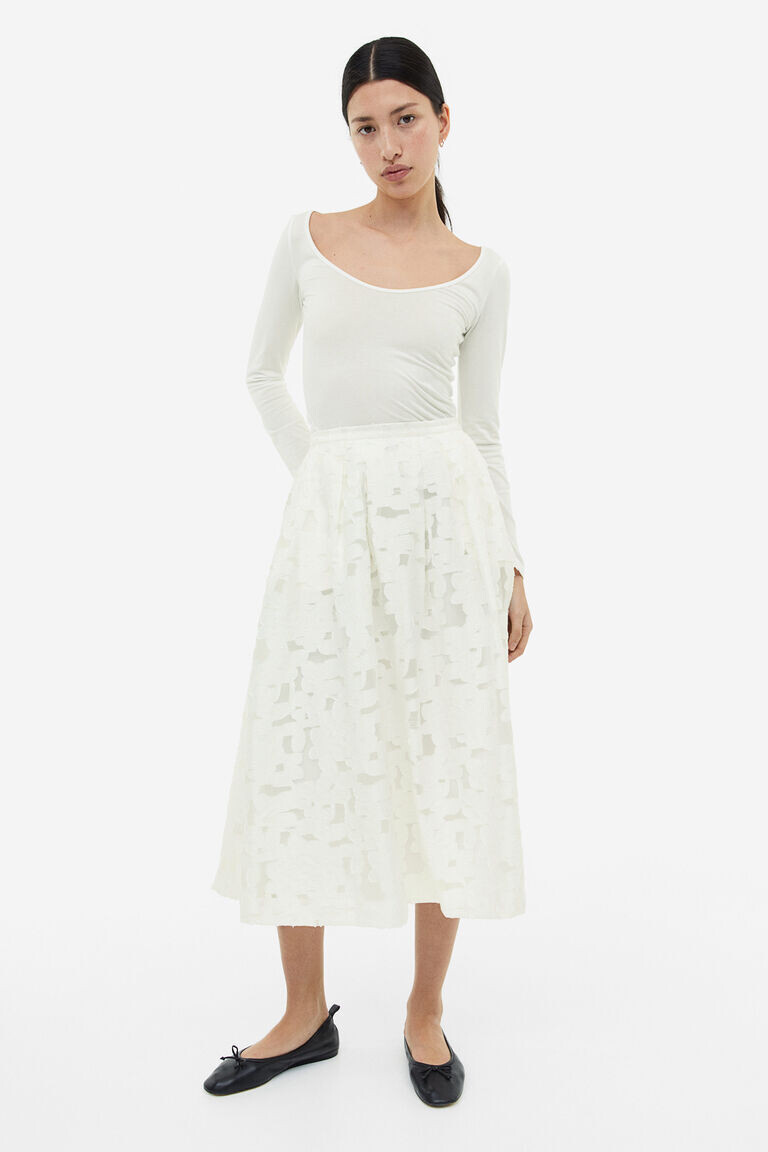 

Юбка а-силуэта H&M, белый