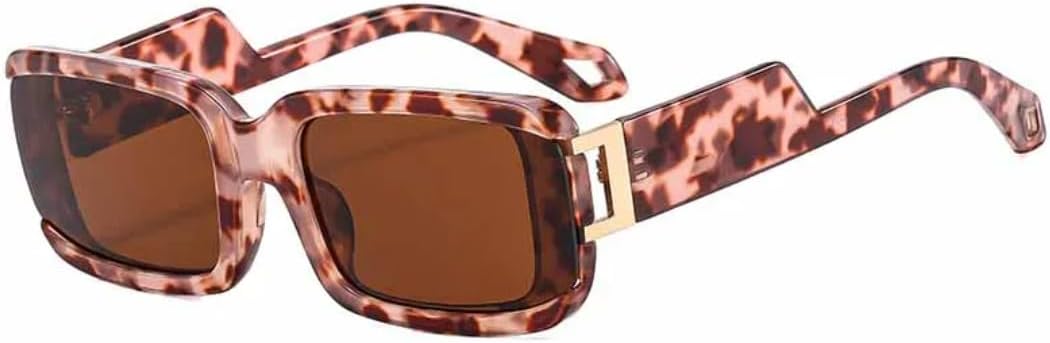 

Ретро-солнцезащитные очки в маленькой квадратной оправе для женщин и мужчин, модные, для активного отдыха и путешествий, с защитой от УФ-излучения UV400 TVTBBVV, Flower Brown