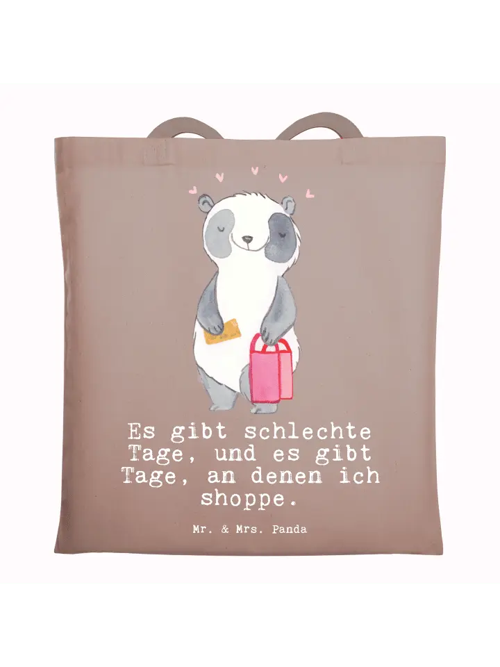 

Сумка для переноски Mr & Mrs Panda Panda Shopping, пастельно-коричневый