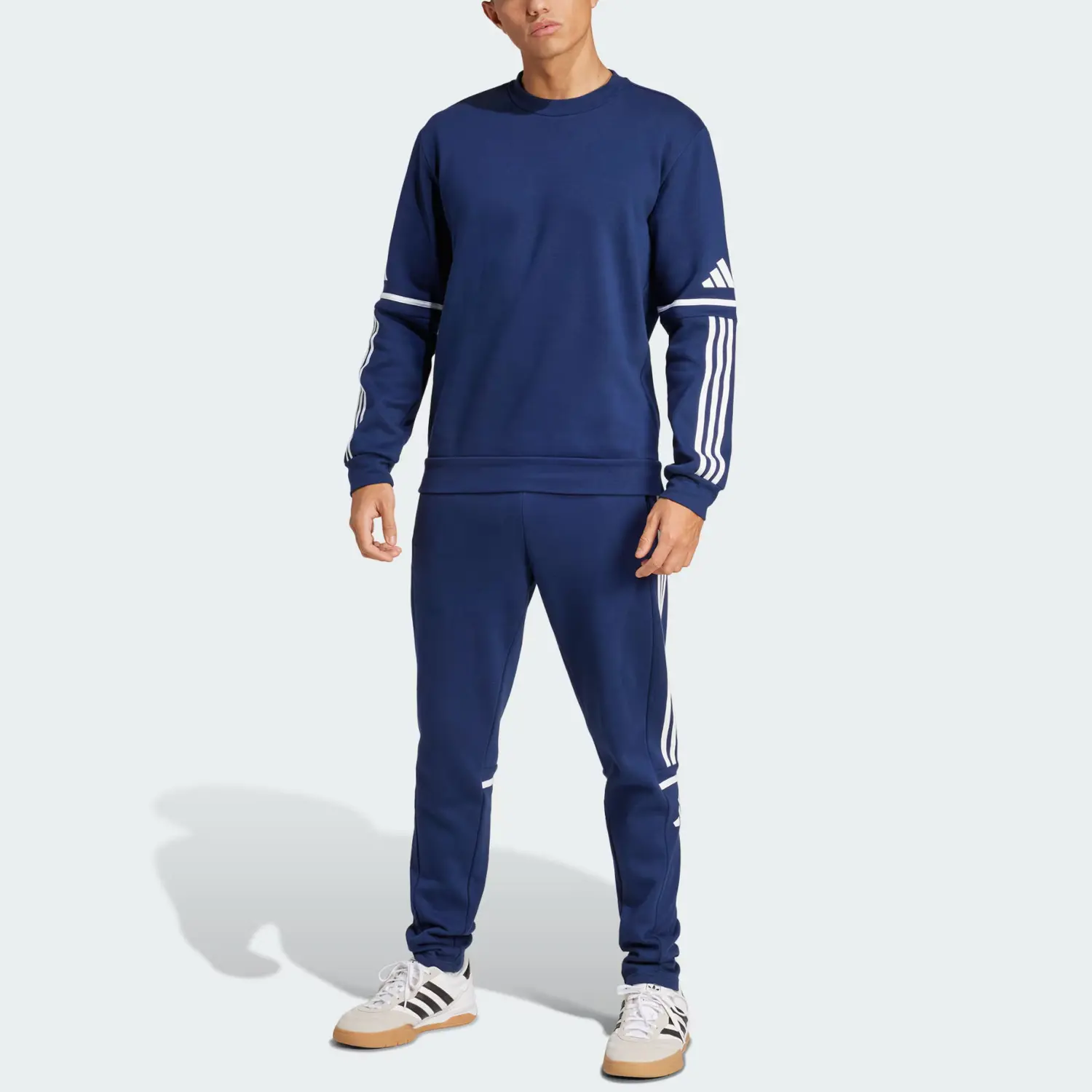 Adidas Толстовка SQ25 SW CREW мужская navy blue/white — фото 4