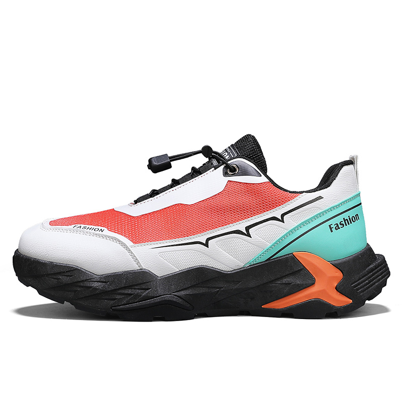 

Нескользящие, износостойкие, дышащие низкие повседневные туфли для мужчин JANECO, Orange White