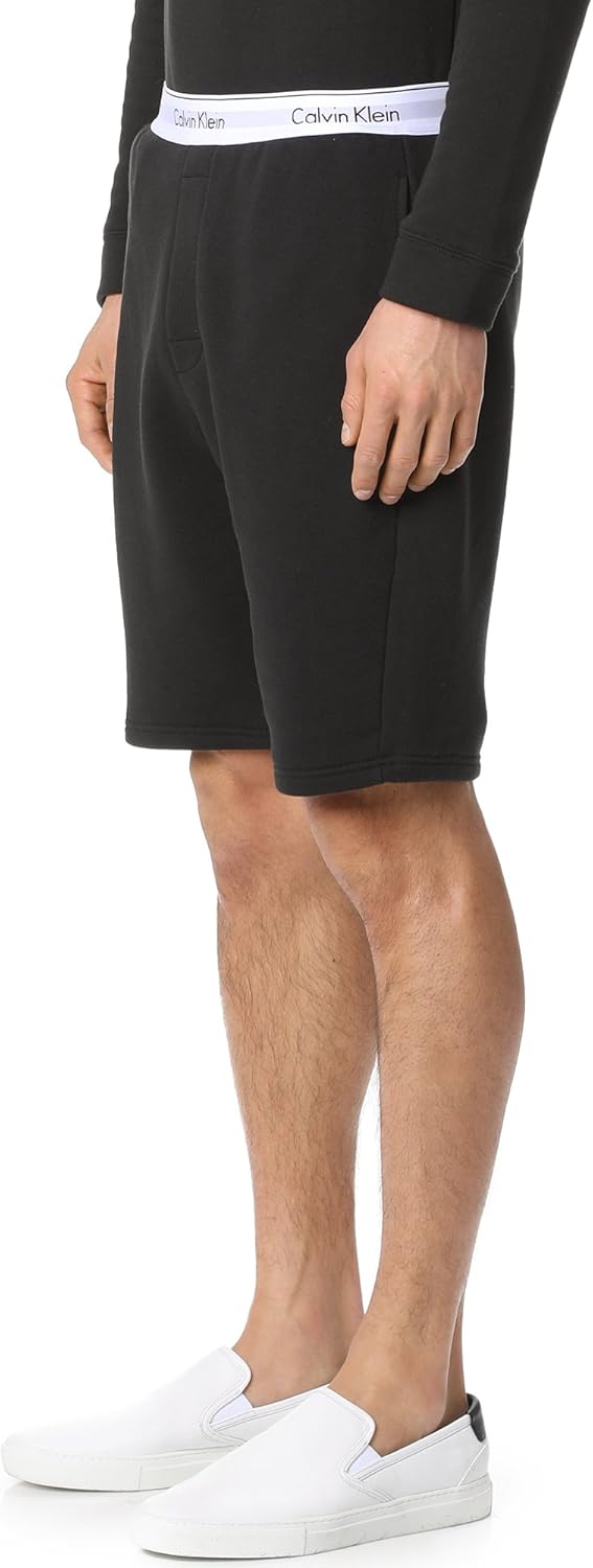 Мужские современные шорты Calvin Klein из эластичного хлопка для дома, Black — фото 3
