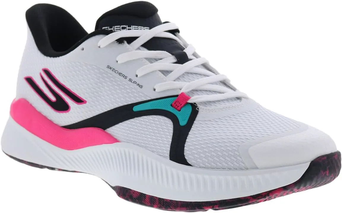 Мужские теннисные кроссовки Skechers с удобной посадкой без шнурков State Champ, белый/мультиколор