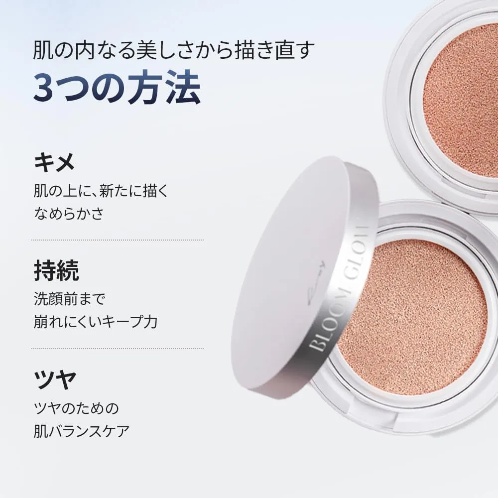 Тональная основа Koy Bloom Glow All-Day Silky Cushion, набор с рефилом, 19N Light Beige — фото 3