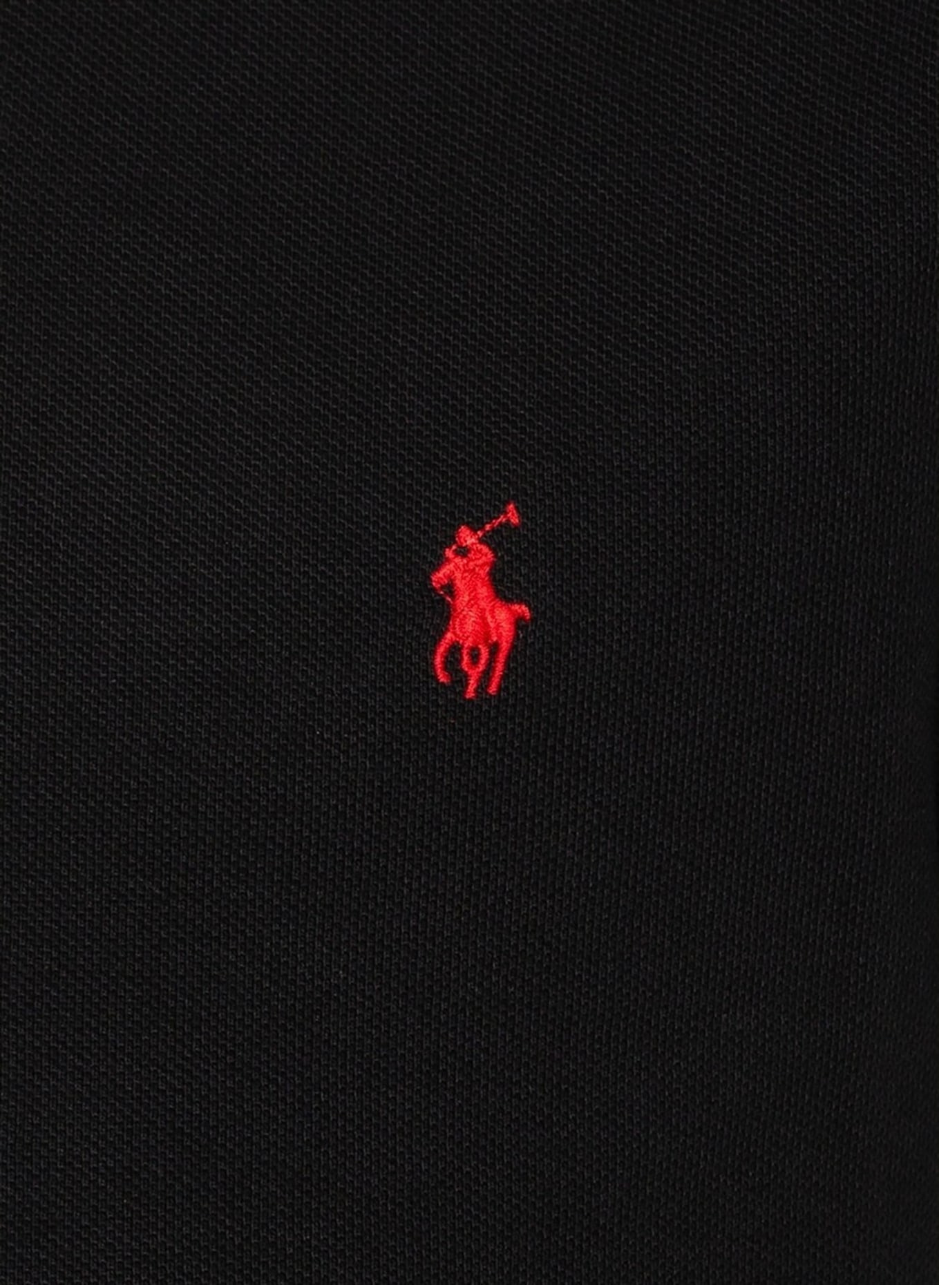 Рубашка-Поло из пике облегающего кроя Polo Ralph Lauren, черный — фото 3