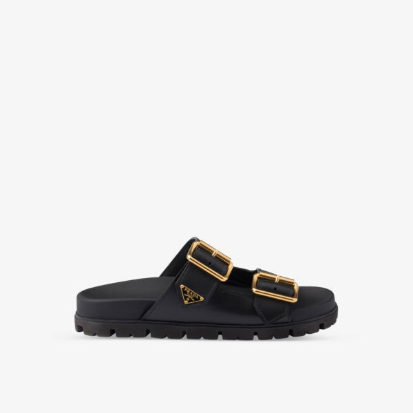 

Сандалии из кожи Brand-Tab Prada, черный