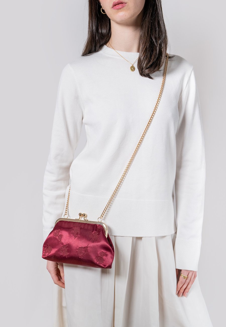 

Клатч FABLE ENGLAND VICTORIANA EMBROIDERED, Burgundy/Bordeaux