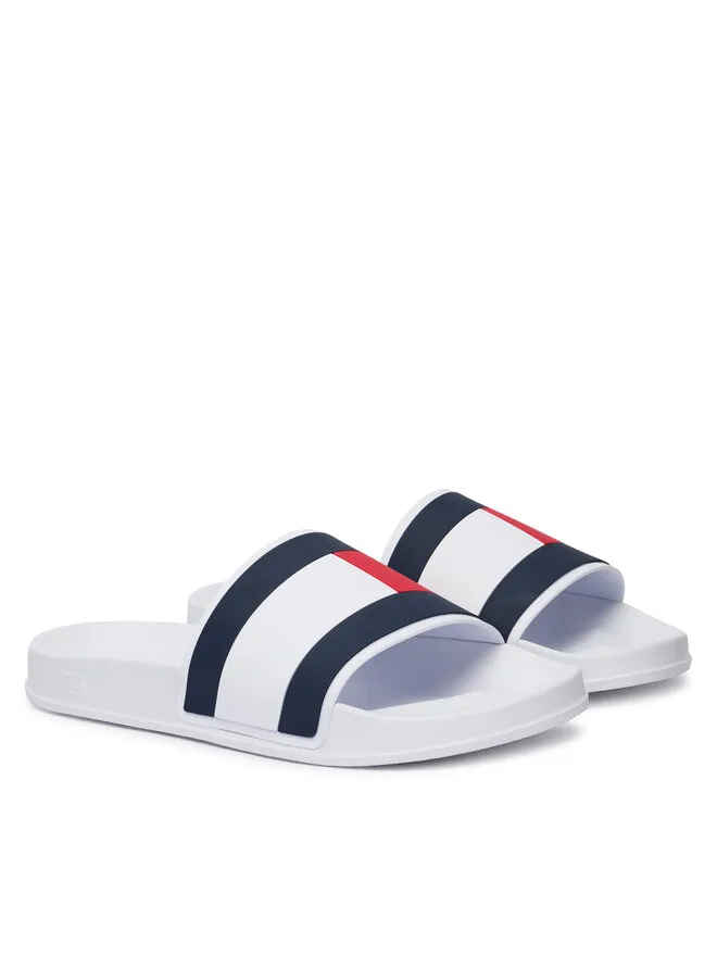 Tommy Hilfiger Сандалии Hilfiger Flag Pool Slide Core FM0FM05798 белые — фото 2