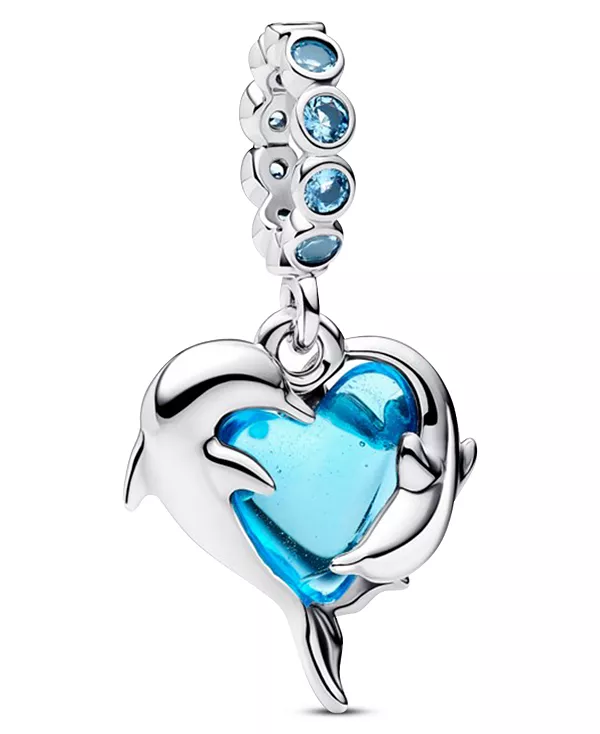 

Подвески-Дельфины из синего муранского стекла Pandora, turquoise
