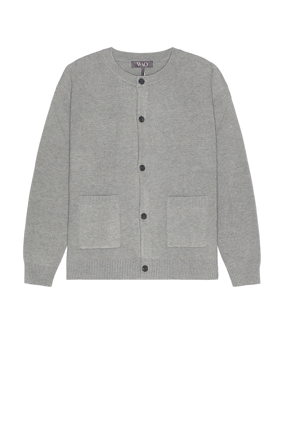 

Шерстяной кардиган с круглым вырезом Wao, grey