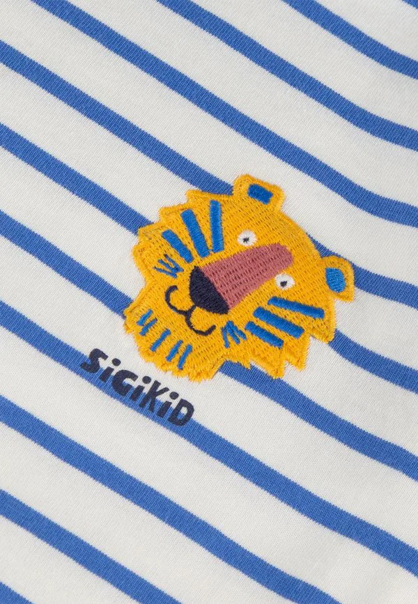 Футболка с принтом tiger & löwe Sigikid, Weiß-Blau Gestreift — фото 3