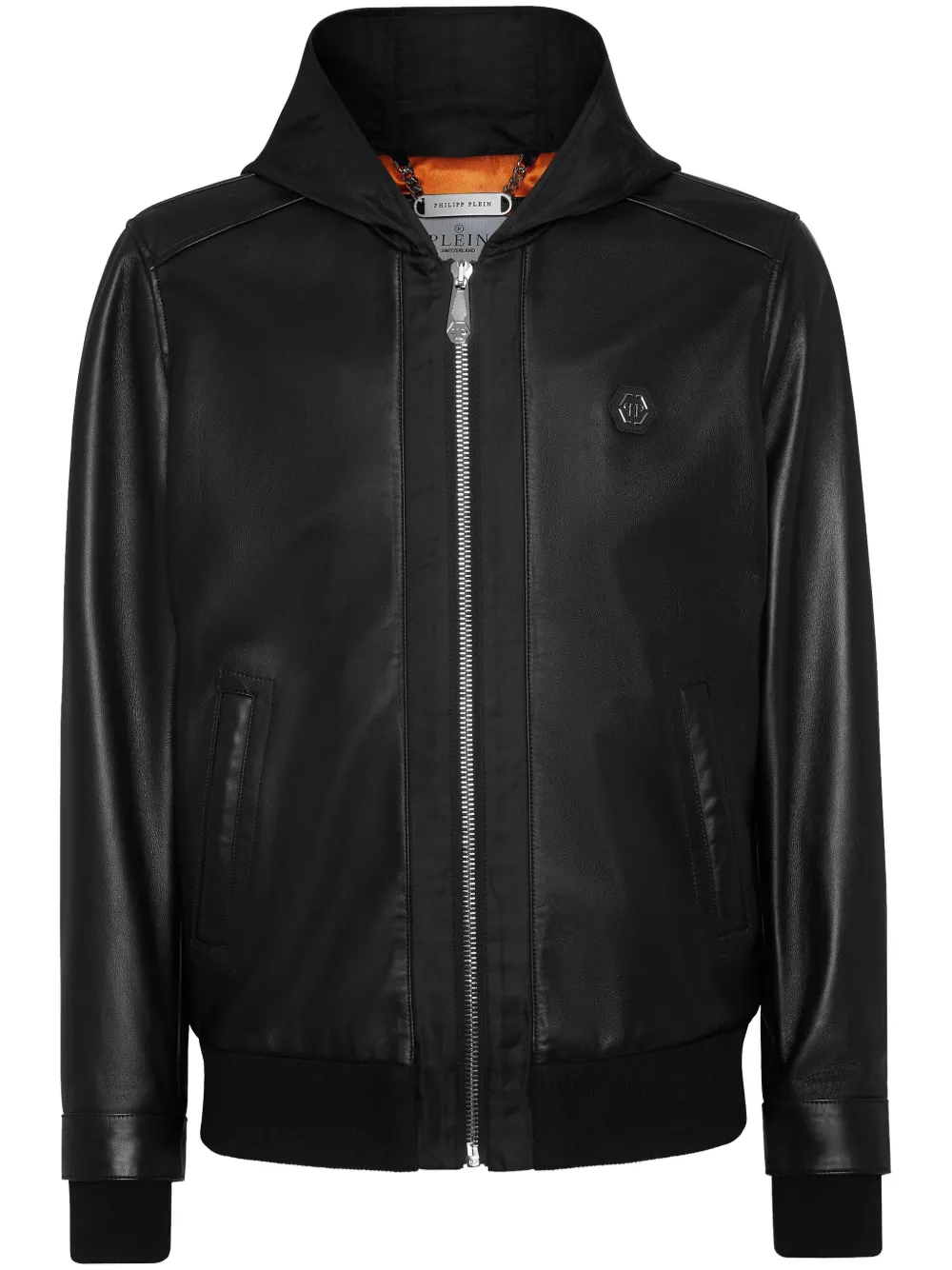 

Бомбер с капюшоном Philipp Plein, черный