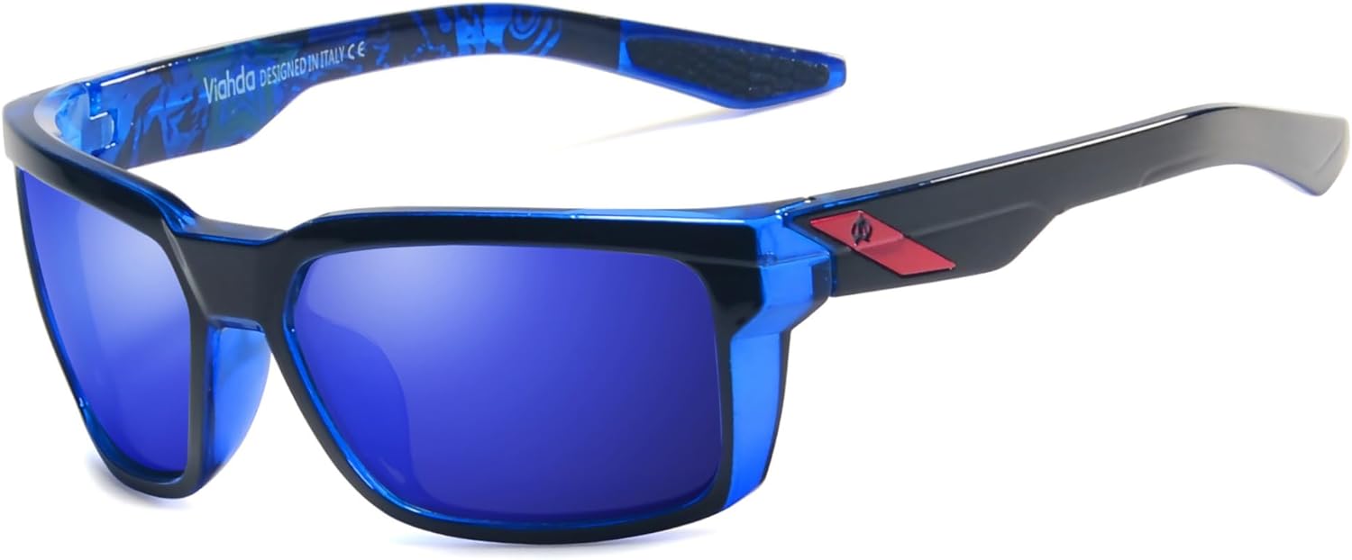 

Поляризованные солнцезащитные очки с обтекаемой формой для занятий спортом на открытом воздухе: для мужчин, для велоспорта, бега, рыбалки, для женщин 4201 VIAHDA, Black/Dark Blue