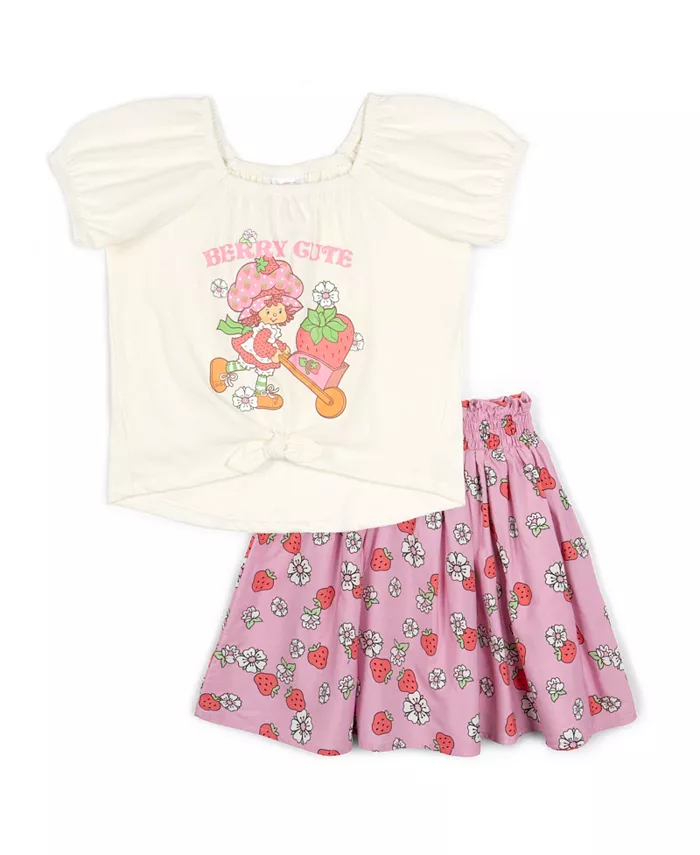 

Комплект из футболки с квадратным вырезом и юбки Strawberry Shortcake, белый