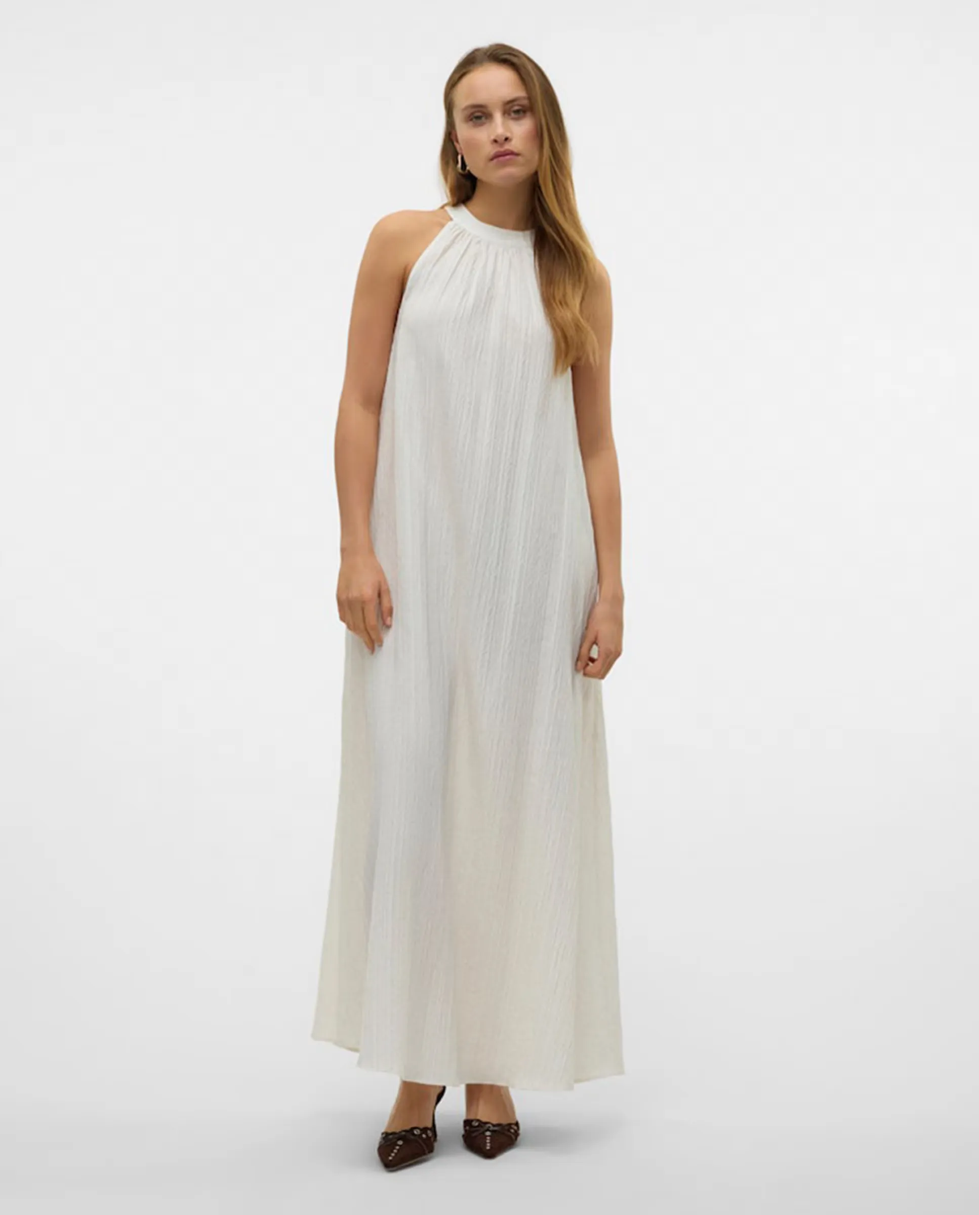 

Длинное платье с запахом на шее Vero Moda, белый