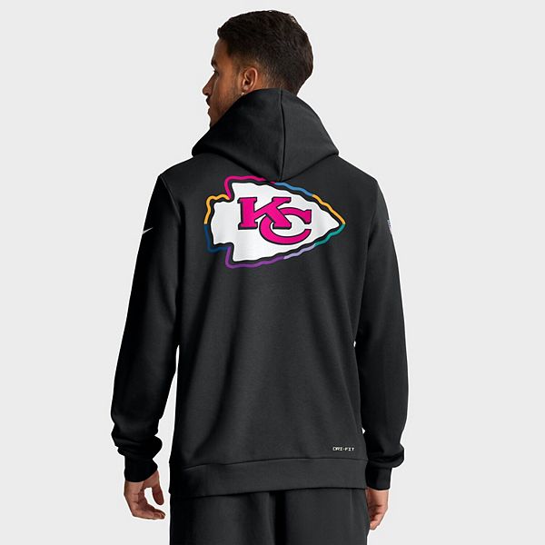 Мужская черная толстовка kansas city chiefs tall 2025 nfl crucial catch sideline standard issue dri-fit Nike — фото 3