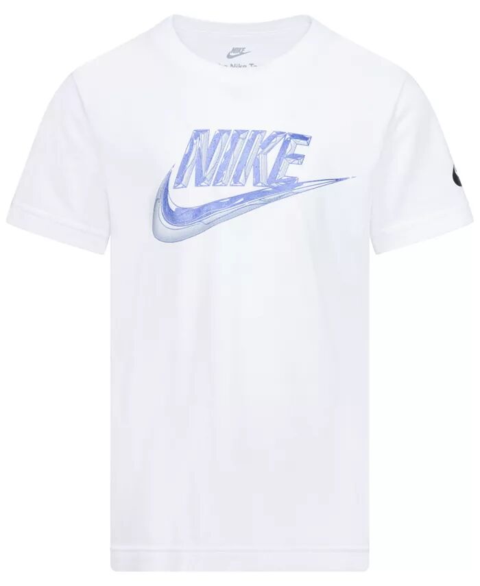 

Футболка с металлическим принтом Futura для маленьких мальчиков Nike, белый