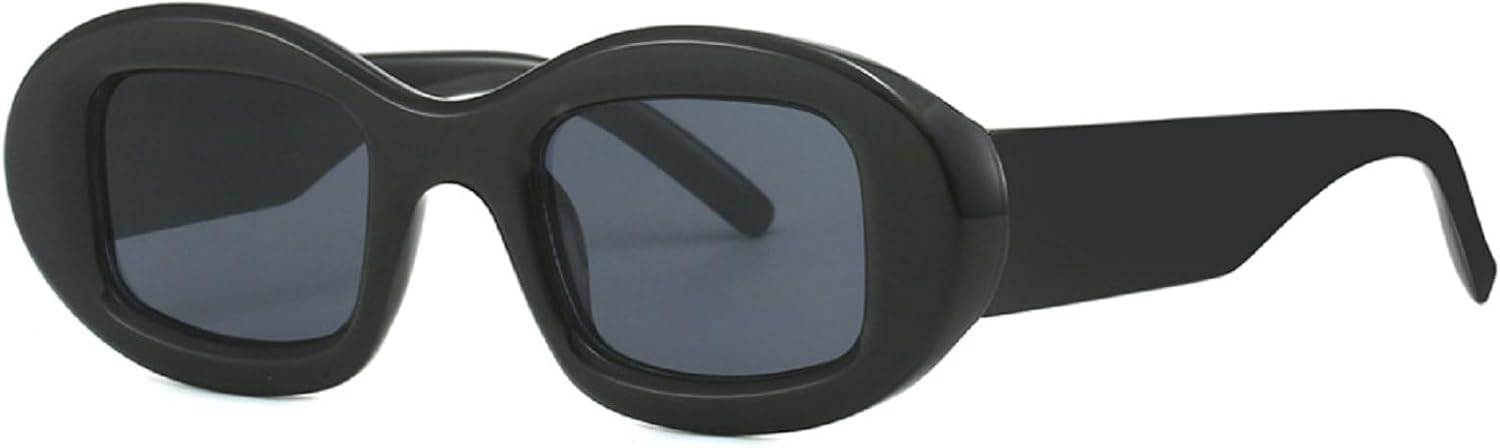 

Овальные солнцезащитные очки 2000-х годов для женщин, милые, модные, стильные, с защитой от УФ-излучения UV400, ретро-трендовые солнцезащитные очки для мужчин mincl, Black