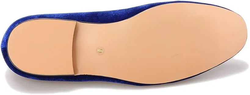 Лоферы мужские HI&HANN Tassel Velvet Blue — фото 4