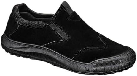 

Мужские туфли без шнурков, водонепроницаемые, противоскользящие, износостойкие повседневные лоферы, низкие замшевые защитные кроссовки Generic, черный